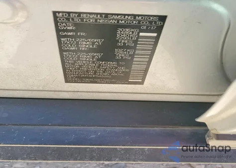 2017 Nissan Rogue S z USA, uszkodzony, nr VIN KNMAT2MT4HP545262